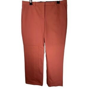 Theory Hartsdale NP Approach‎ Pants Deep Rose Designer Women Size 12 NEW